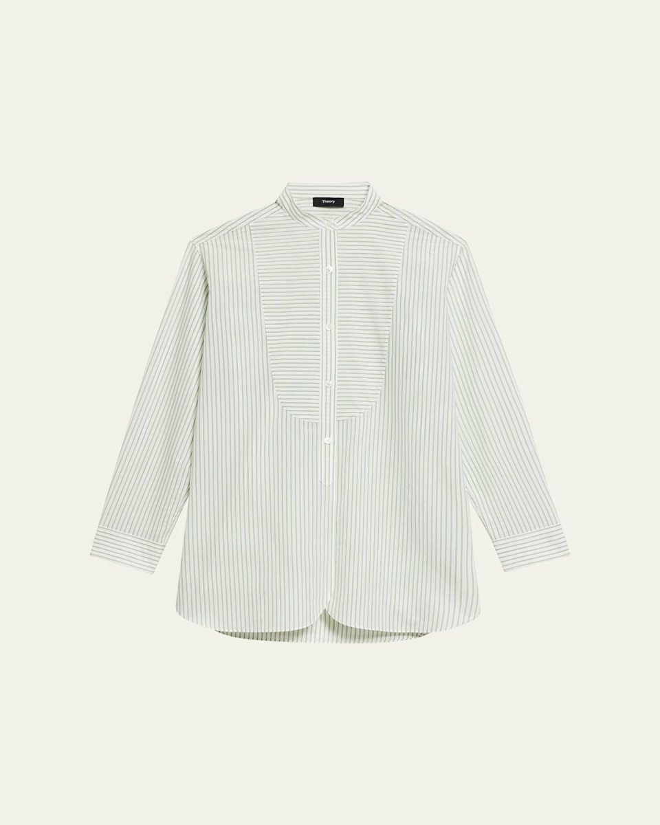 Stripe Oversized Tuxedo Shirt